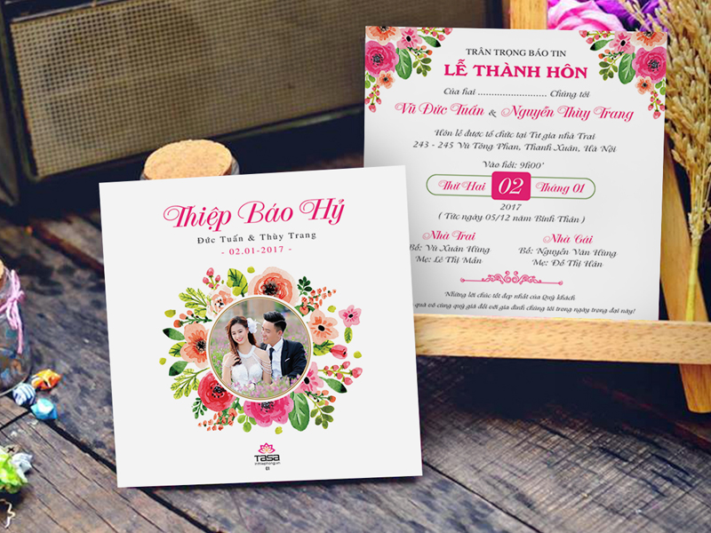Thế nào được gọi là thiệp báo hỷ đám cưới?