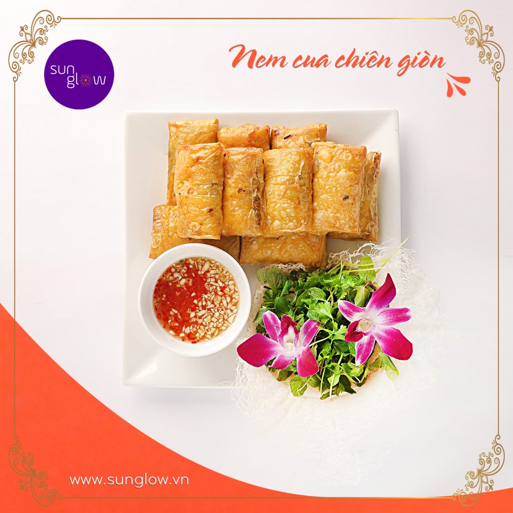 Nem cua chiên giòn- Món ăn đặc sắc trong Menu SunGlow